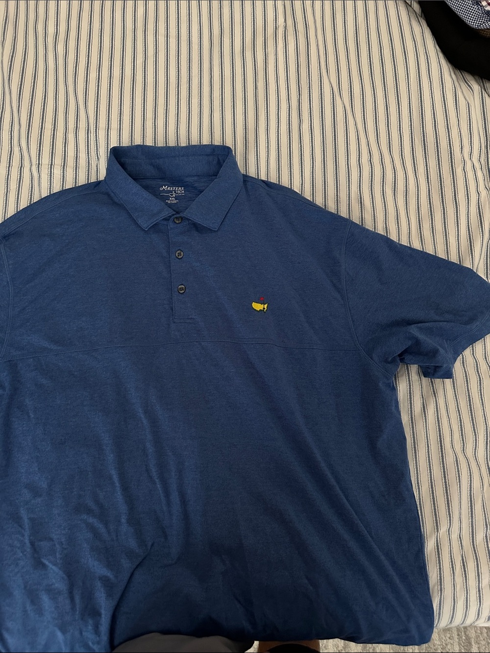 Masters Navy Blue Polo with Yellow Embroidered Icon